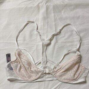 Victoria's Secret Lace Bralette in Cream and White